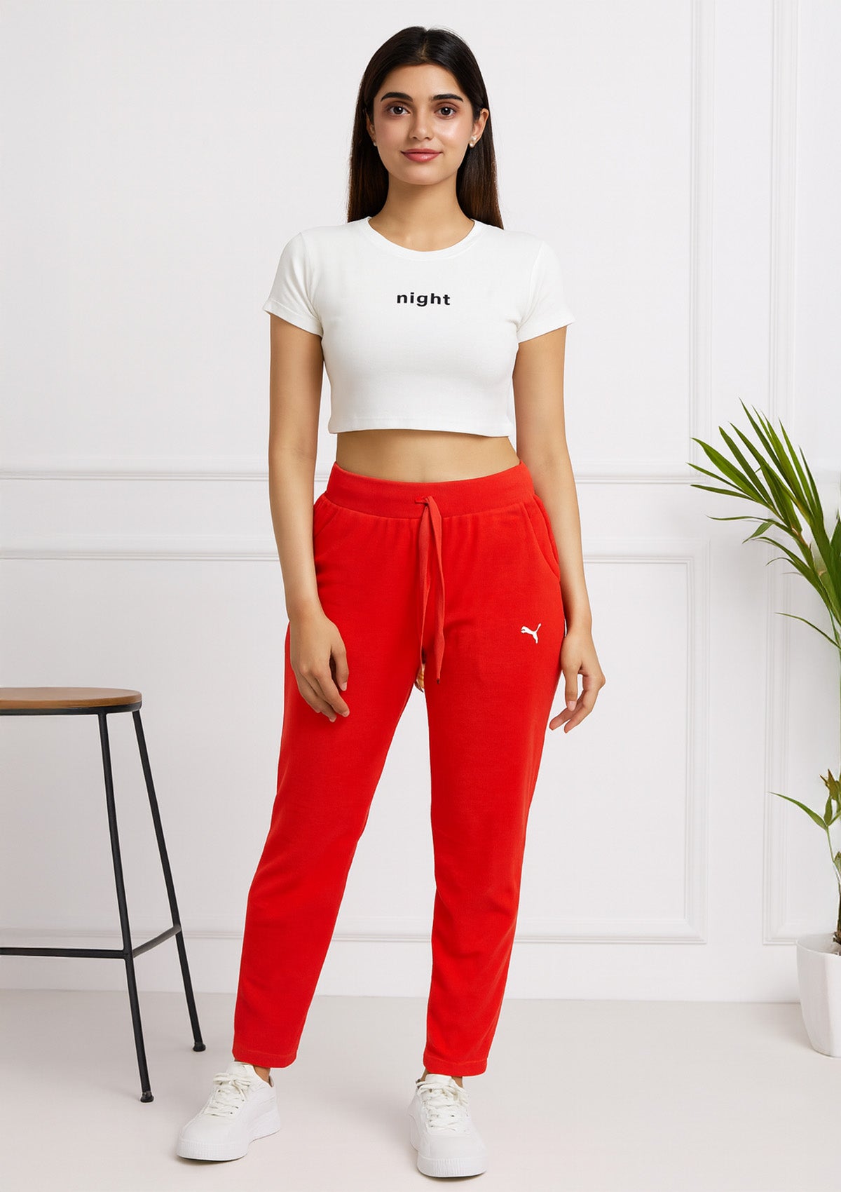 Orange Warm Lower for Women – Soft Fleece Touch Jogger