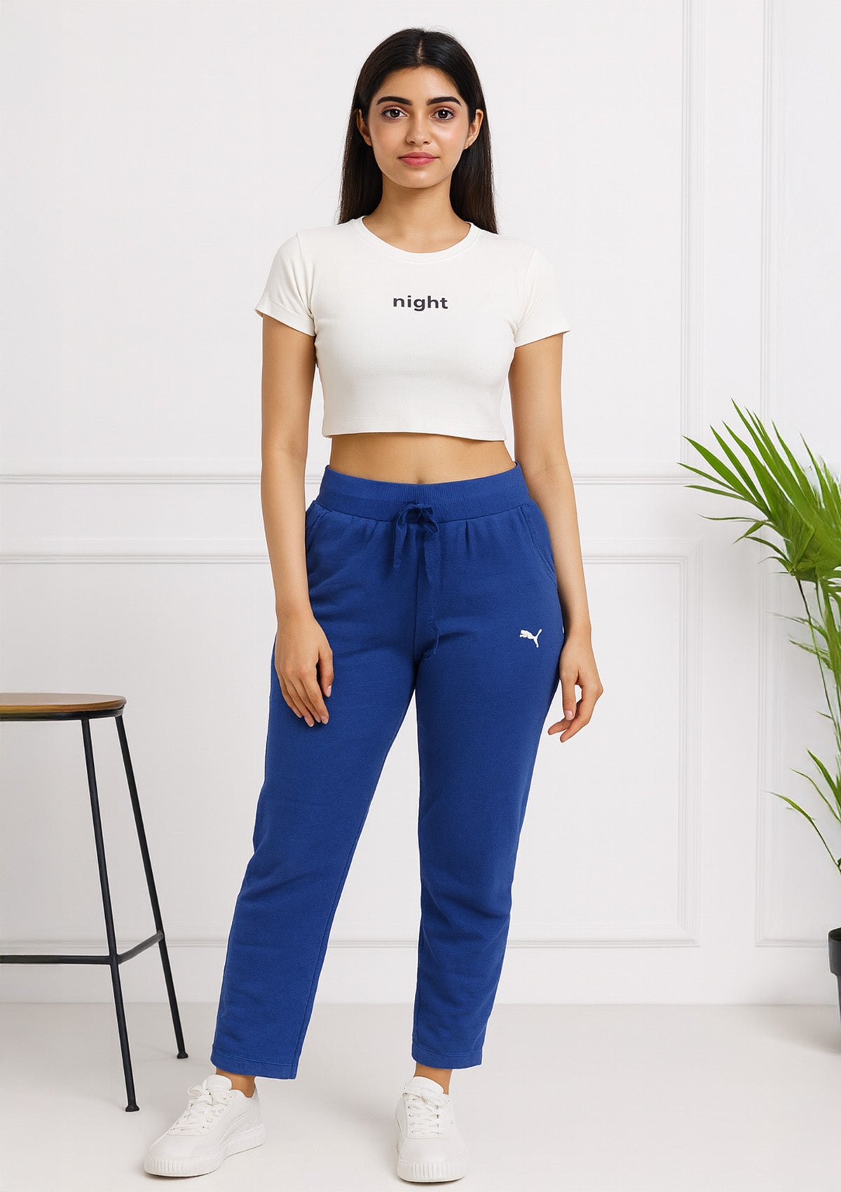 Blue Warm Lower for Women – Soft Fleece Touch Jogger