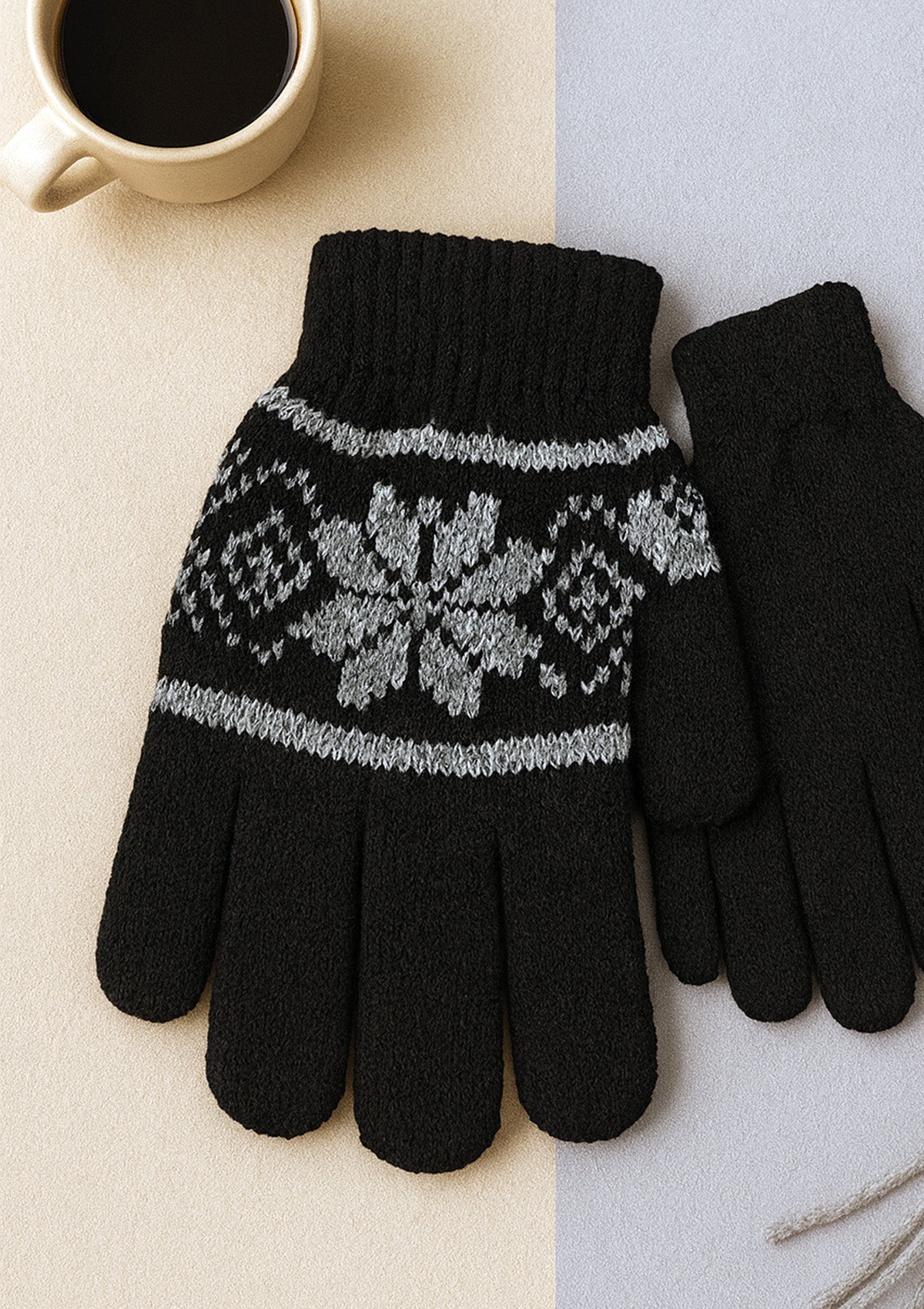 Unisex Woolen Gloves Set of 3 – Warm Knit Winter Gloves