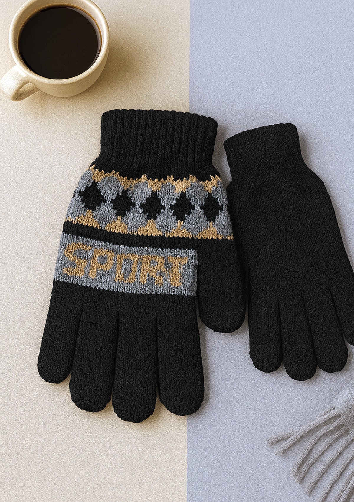 Unisex Woolen Gloves Set of 3 – Warm Knit Winter Gloves