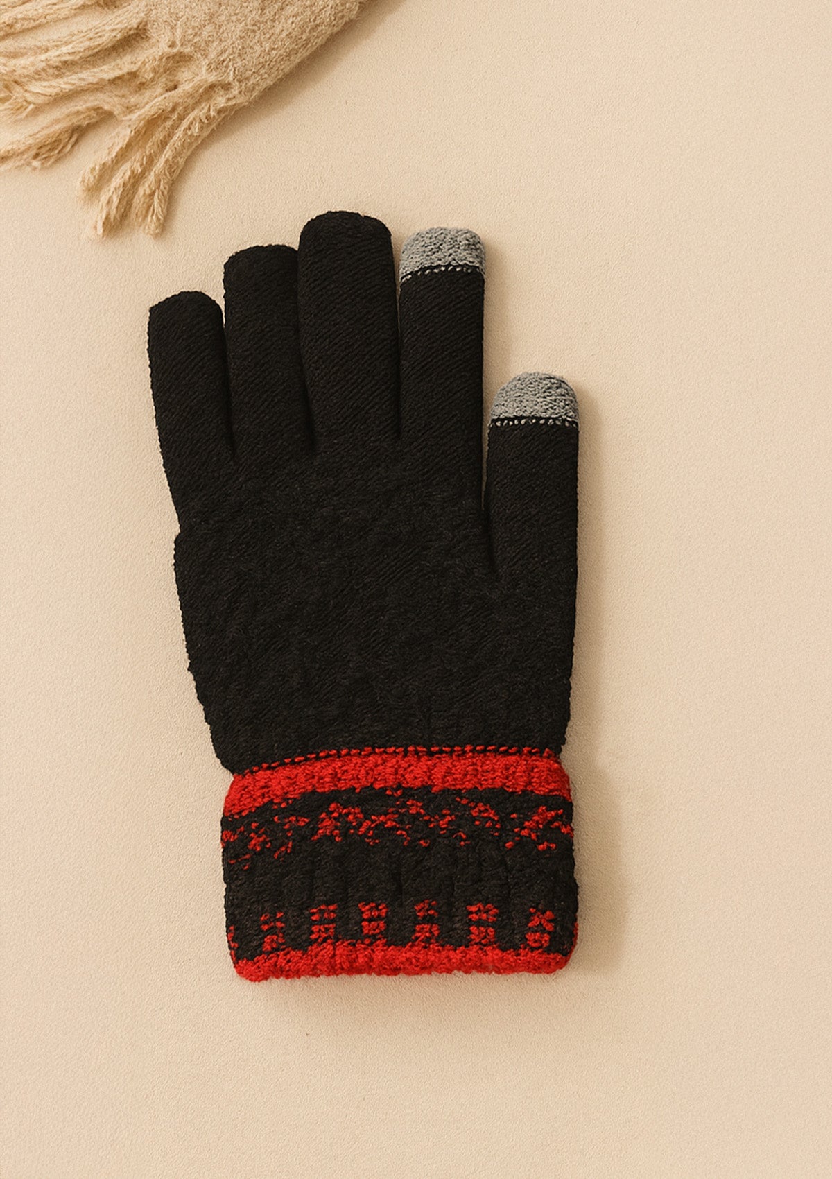 Phone‑Friendly Gloves with Cuffs - Purple, Grey & Black - Set of 3