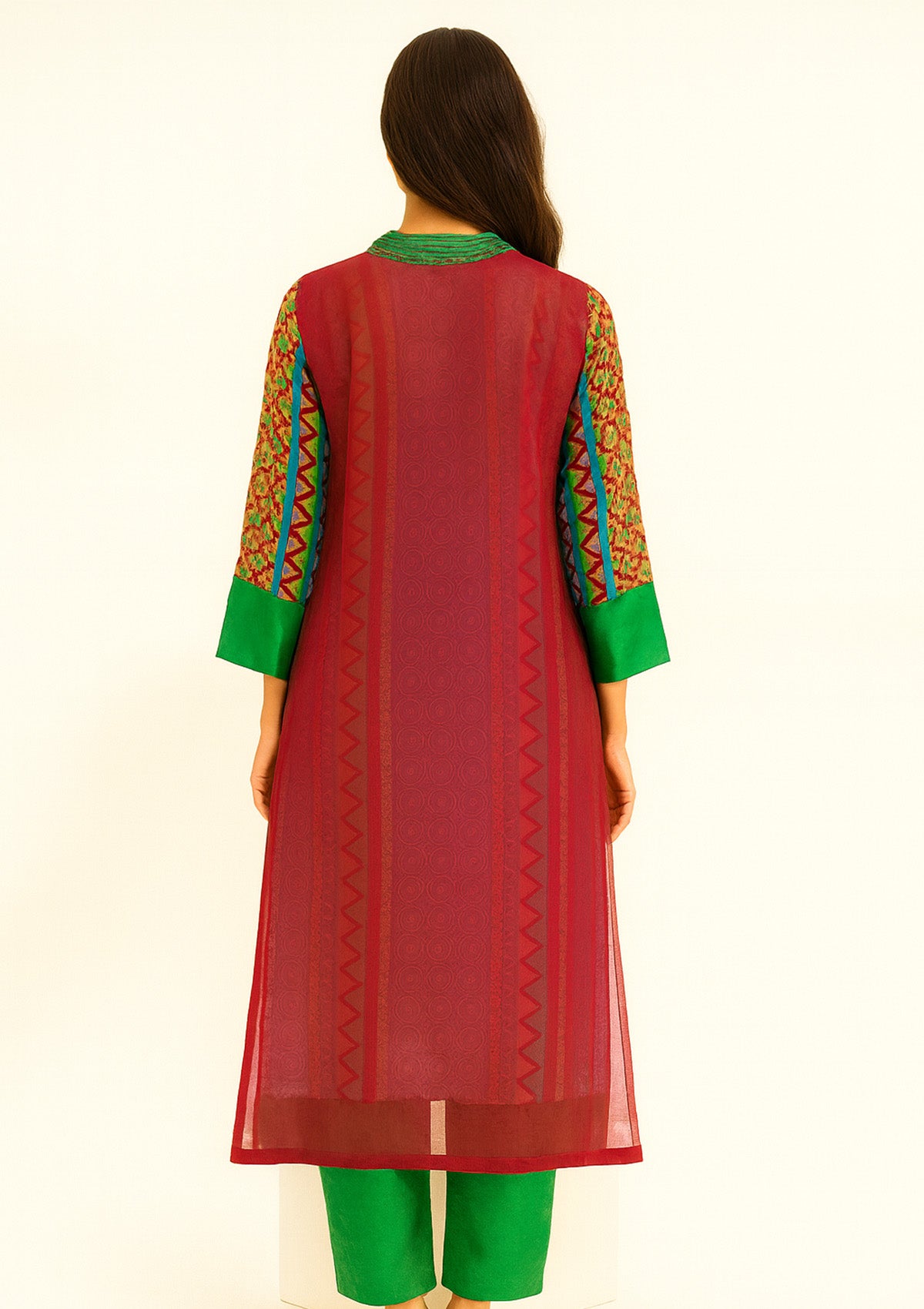 ClothingSutra Elegant Multicolor Georgette Kurti with Chikankari Embroidery