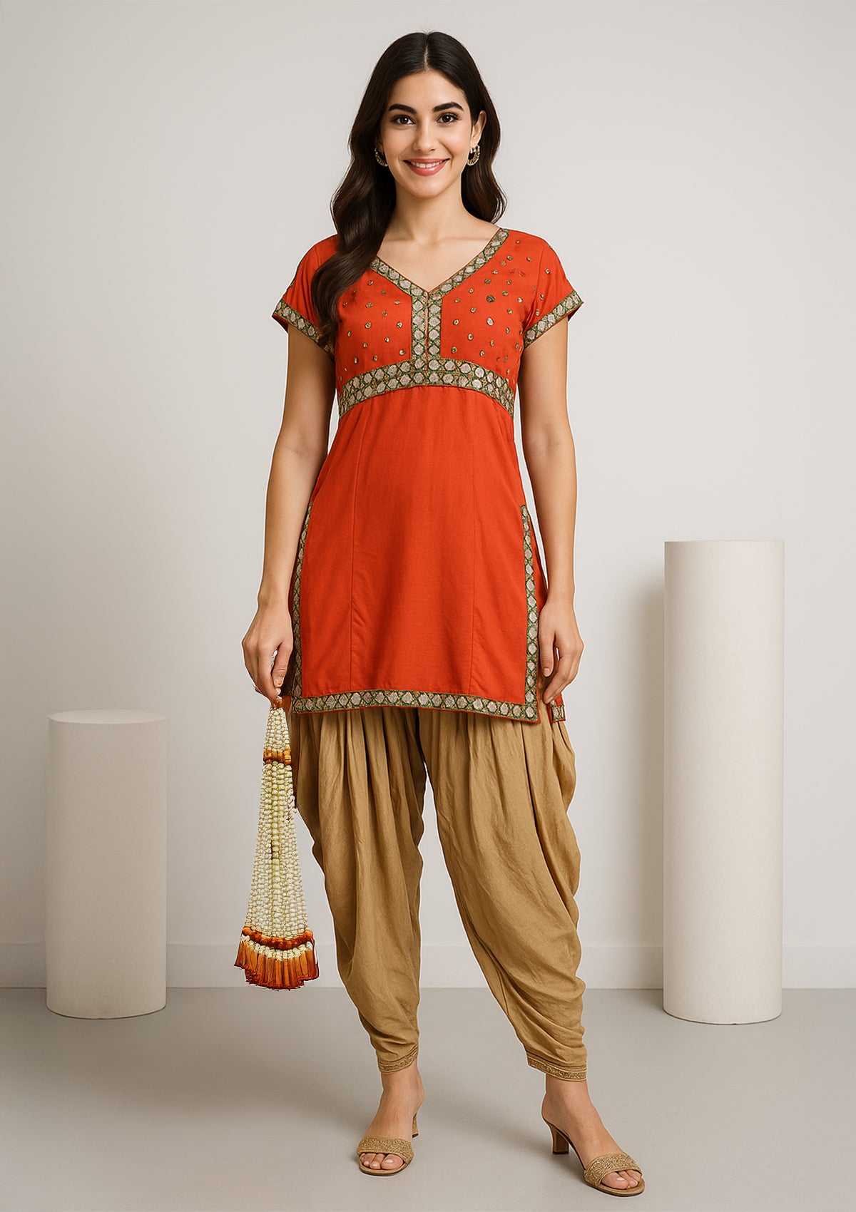 Designer Silk Dhoti Suit for Women - Festive & Wedding Wear