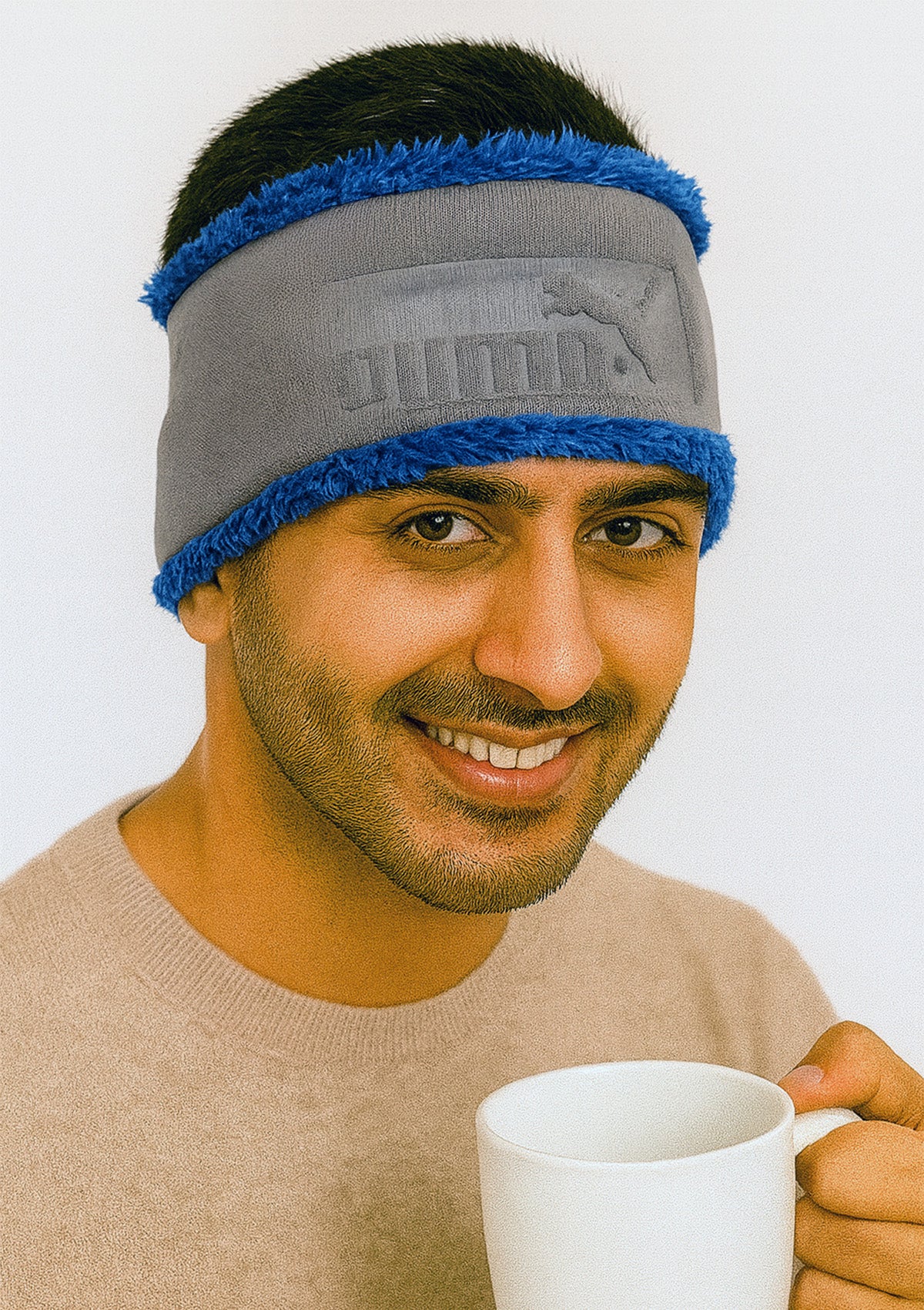 Men’s Sporty Plush Headband Set of 3 – Red, Deep Red & Grey