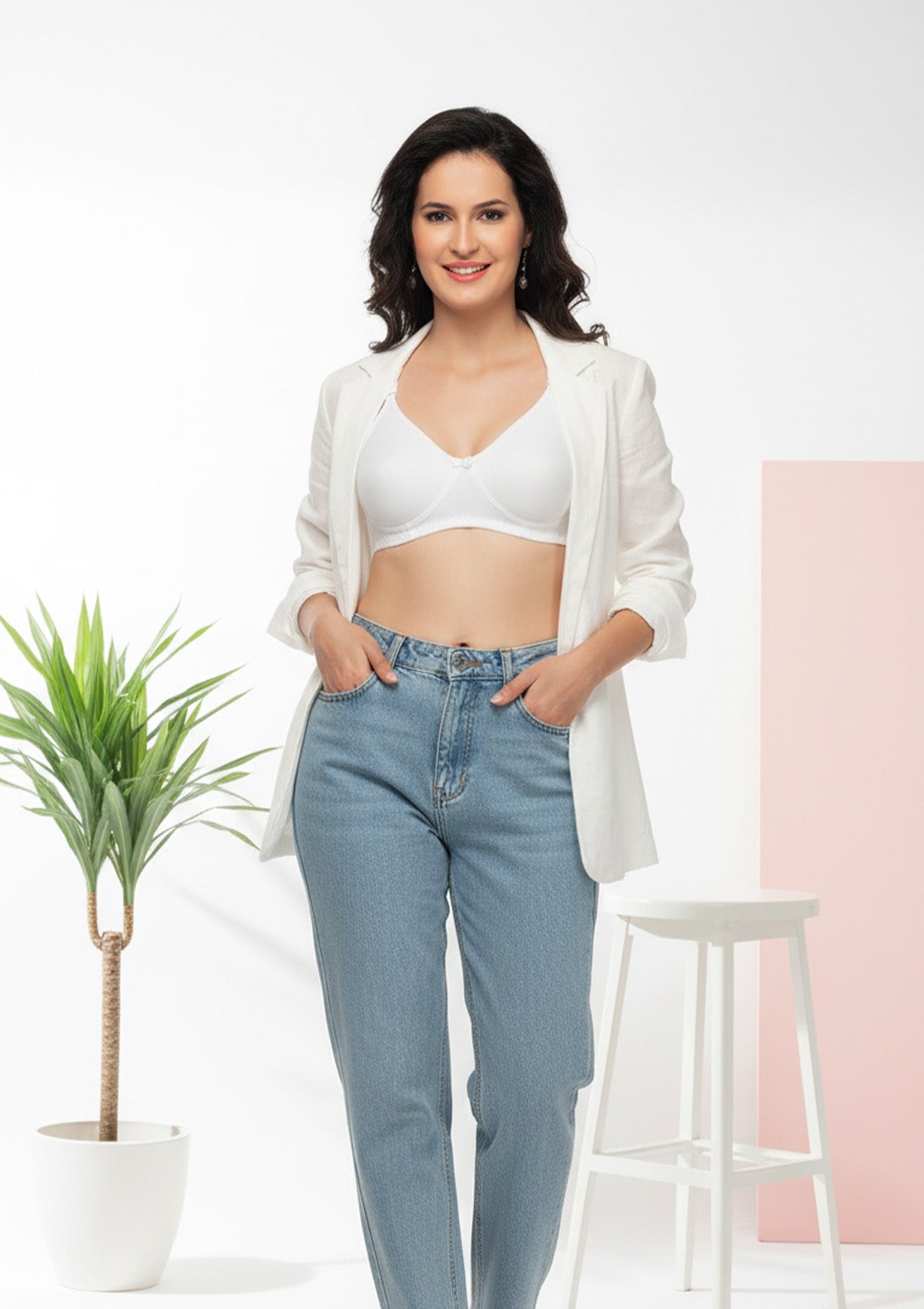 White B‑Cup Bra - Non‑Wired Everyday Comfort (38)