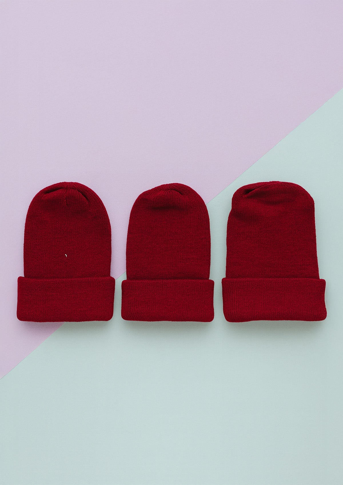 Kids Plain Winter Caps Set of 3 – Soft Knitted Beanies