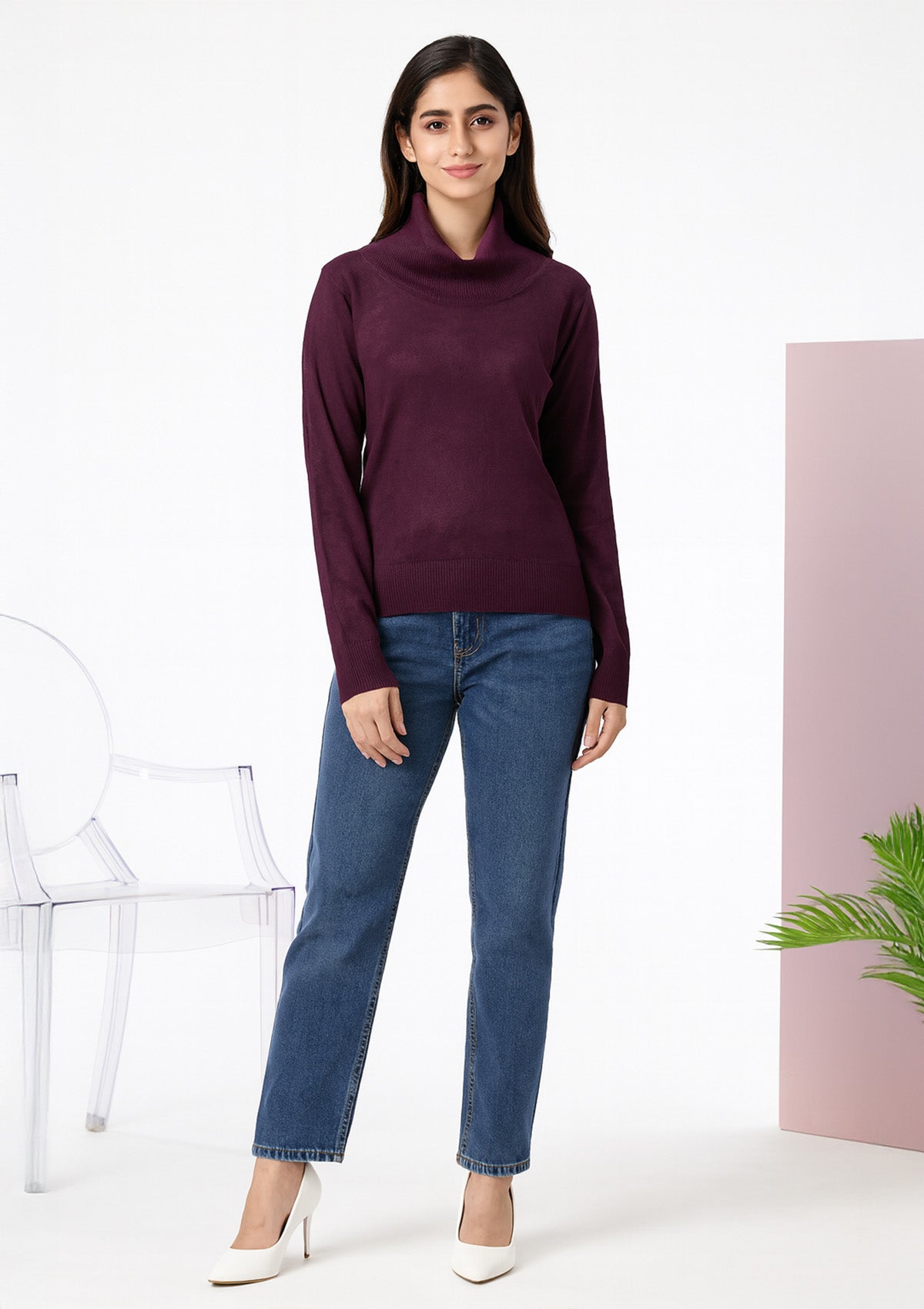 Premium Woolen Top for Women – Soft Knit Pullover