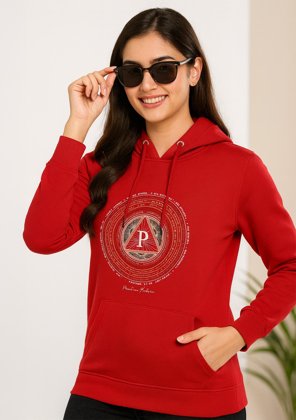Crimson Winter Layer Hoodie – Soft Fleece Pullover
